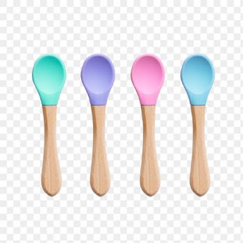 Png baby spoon mockup, bamboo set | Free stock illustration | High Resolution graphic