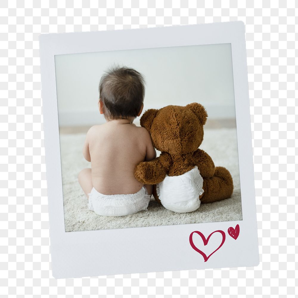 Png baby with teddy bear | Free PNG - rawpixel
