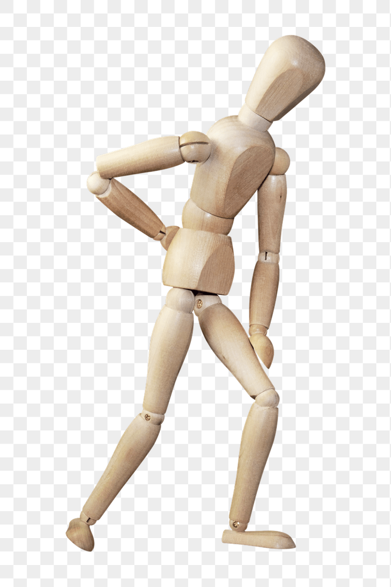 Png back pain wooden model | Free PNG - rawpixel