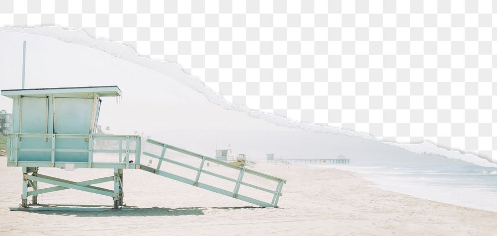 PNG beach border, ripped paper, | Free PNG - rawpixel