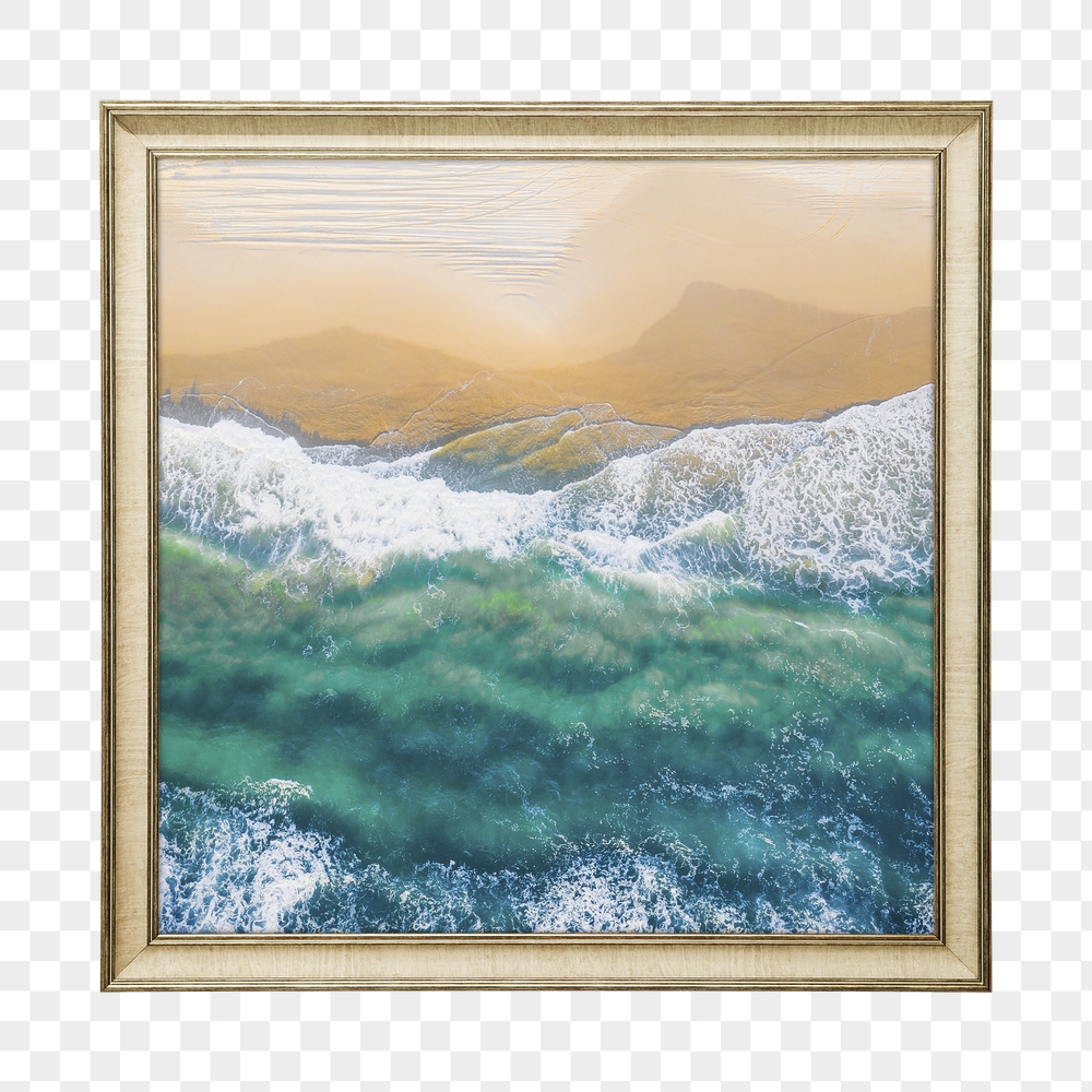Png beach & ocean framed | Free PNG - rawpixel