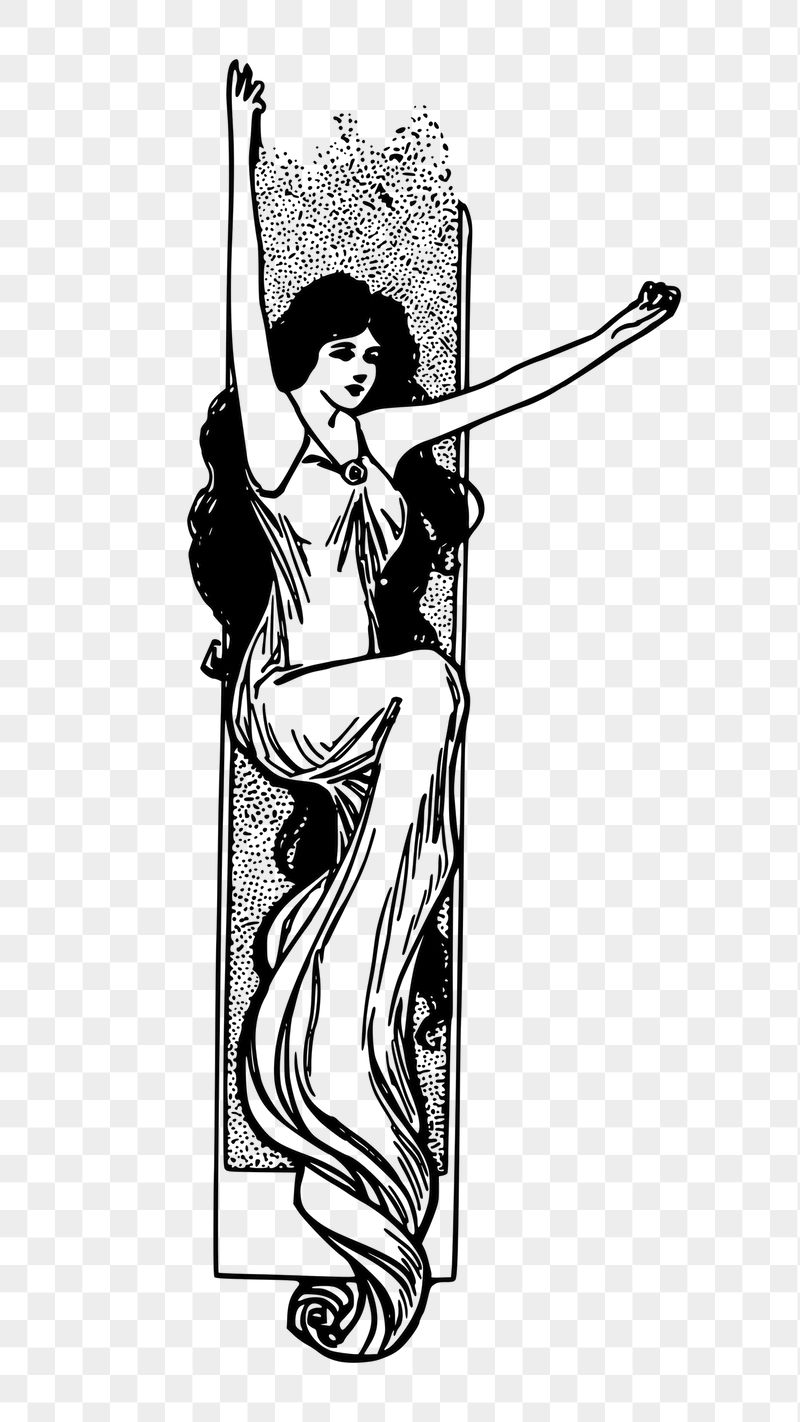 PNG beautiful woman divider sticker | Free PNG - rawpixel