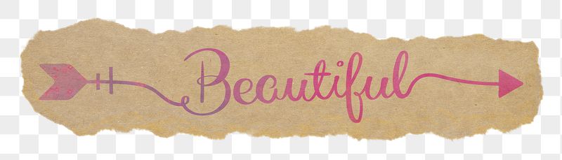 PNG beautiful word pink calligraphy, | Free PNG - rawpixel