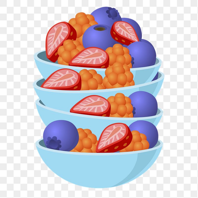 PNG berry bowls, food sticker, | Free PNG - rawpixel