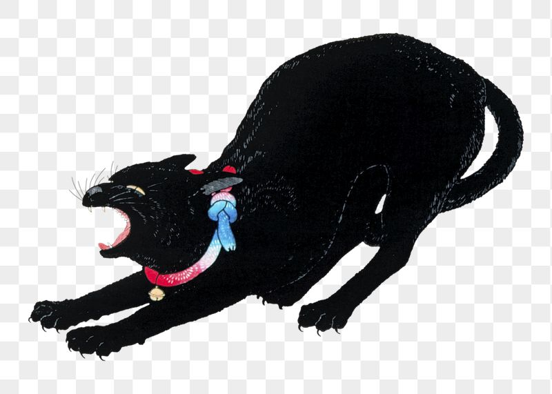Png black cat sticker, vintage | Free PNG - rawpixel