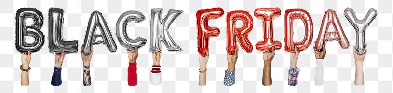 PNG black Friday word, letter | Free PNG - rawpixel