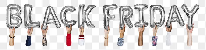 PNG black Friday word, letter | Free PNG - rawpixel