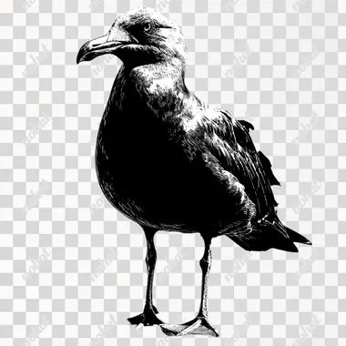 PNG Black Seagull Silhouette Vector Cutout PNG Black Seagull Silhouette Vector Cutout