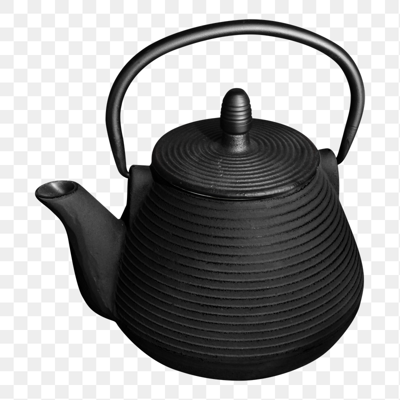 Png black teapot sticker, transparent | Free PNG - rawpixel