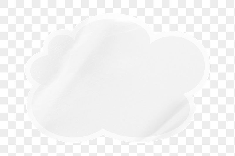PNG blank cloud shape sticker, | Free PNG - rawpixel