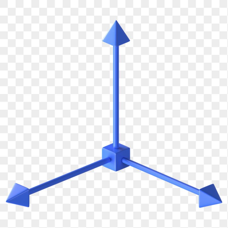Png blue 3D arrow axis | Free PNG - rawpixel