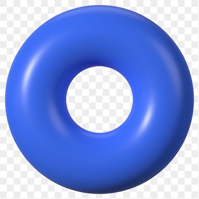 Png blue donut ring 3D | Free PNG - rawpixel
