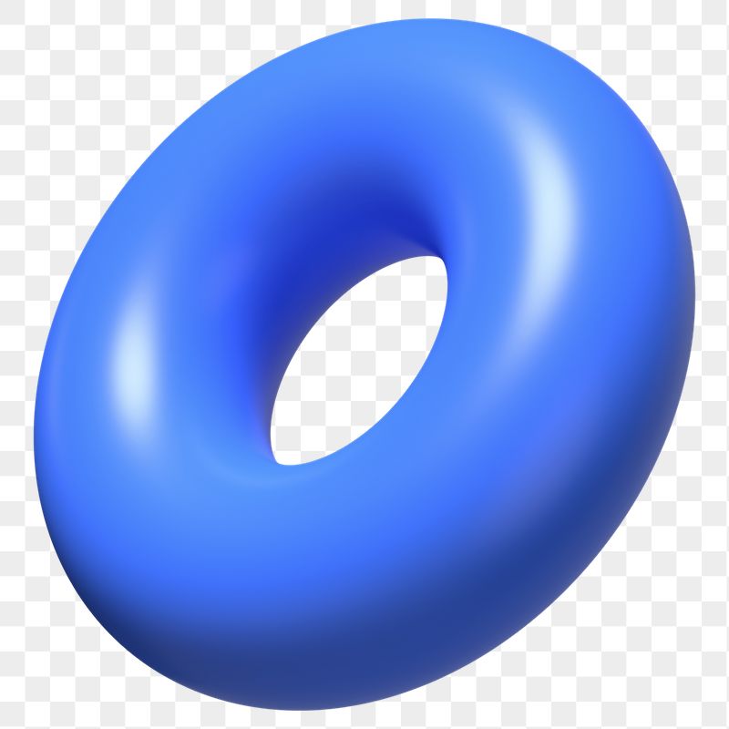 Png blue donut ring 3D | Free PNG - rawpixel
