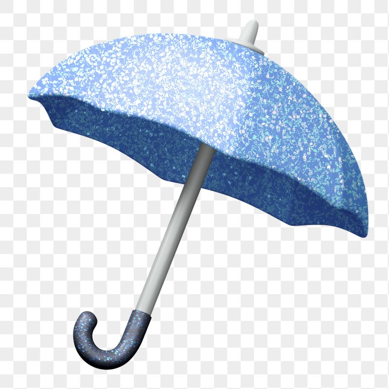 Png blue glitter umbrella sticker, | Free PNG - rawpixel