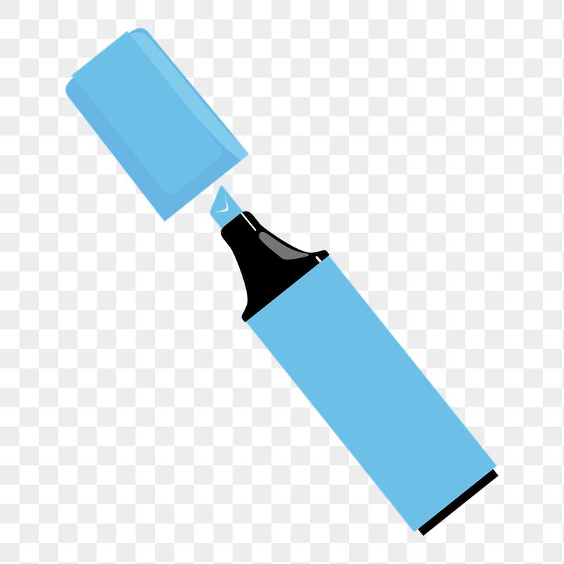 PNG blue highlighter marker sticker, | Free PNG - rawpixel