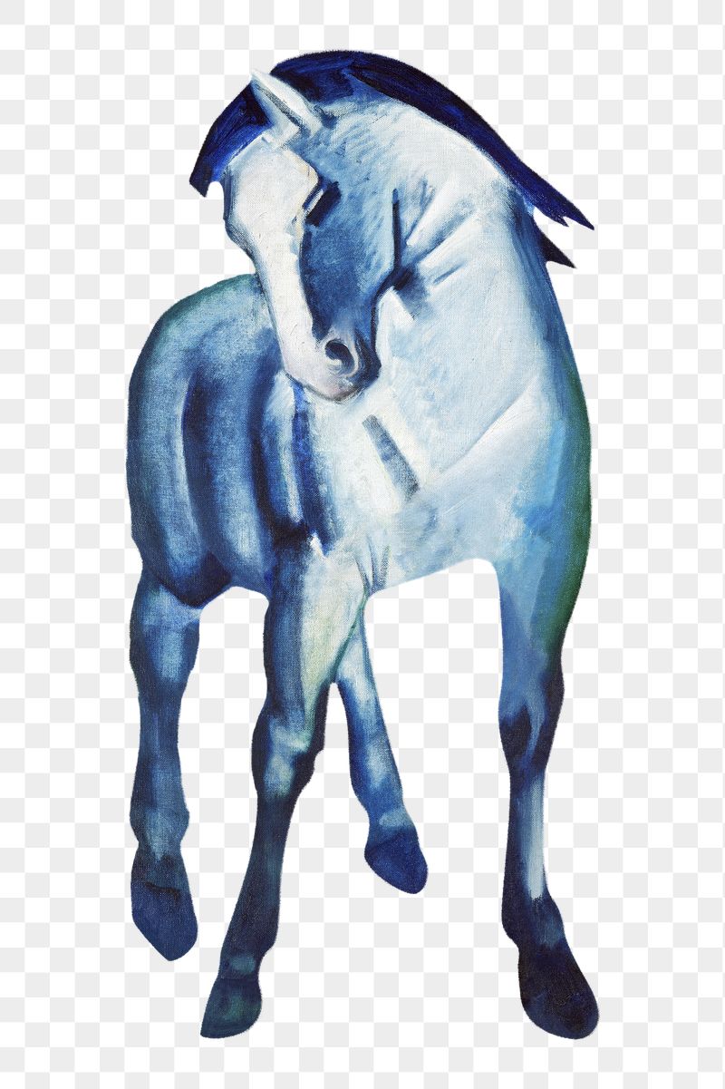 Png blue horse sticker, vintage | Free PNG - rawpixel