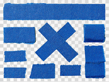 PNG Blue Painter's Masking Tape Flat Lay