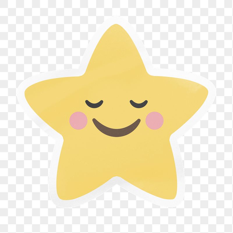 PNG blushing star emoji, happy | Free PNG - rawpixel