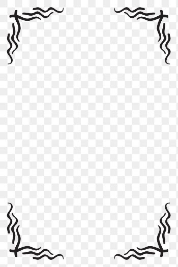 Png bohemian ornament corner border