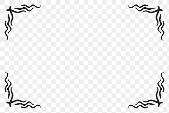 Png bohemian ornament corner border