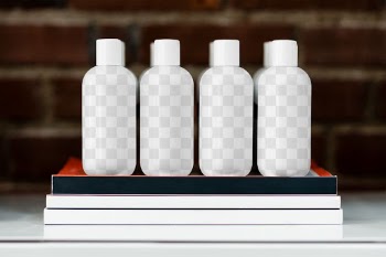 PNG Bottles mockup, hair and beauty product… | Free stock illustration | High Resolution graphic