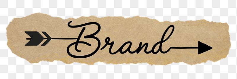 PNG brand word, ripped paper, | Free PNG - rawpixel