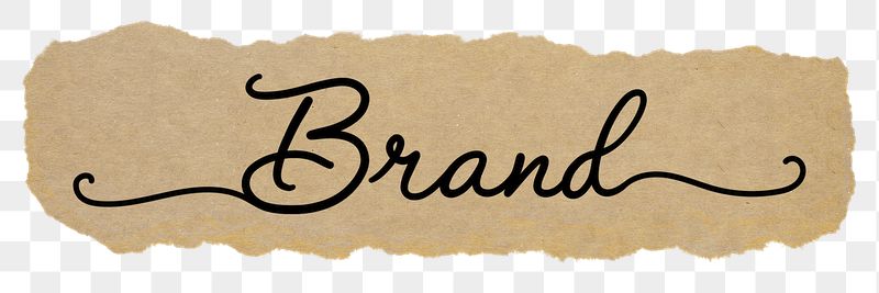 PNG brand word, torn paper, | Free PNG - rawpixel