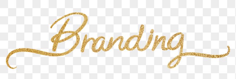 PNG branding, gold glittery calligraphy | Free PNG - rawpixel