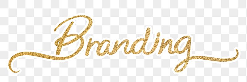 PNG branding, gold glittery calligraphy, | Free PNG - rawpixel