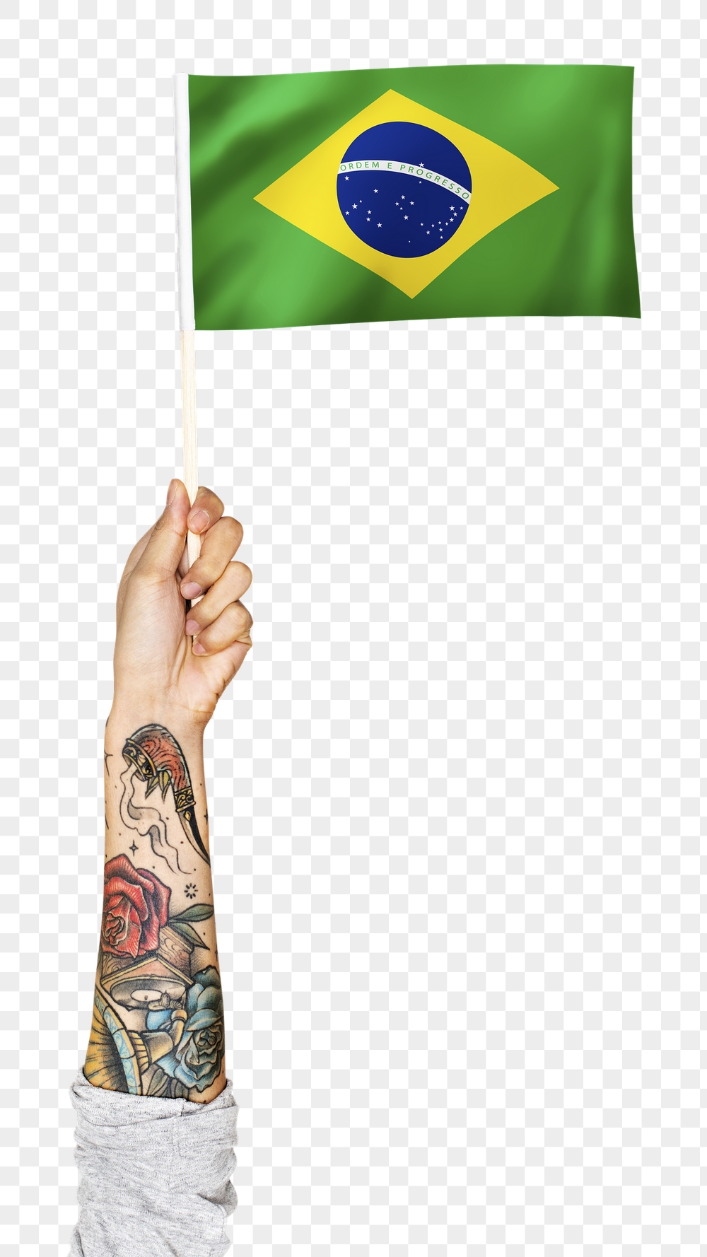 Png Brazil's flag in tattooed | Free PNG - rawpixel