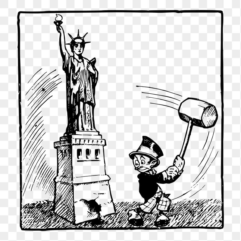 PNG breaking the statue of liberty | Free PNG - rawpixel
