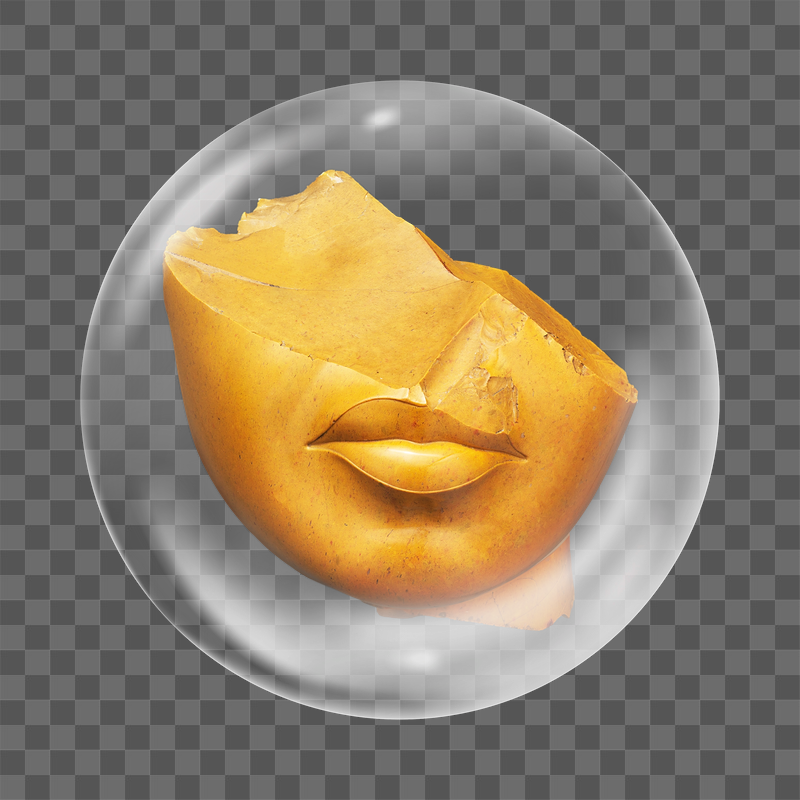 PNG broken face sculpture sticker, | Free PNG - rawpixel