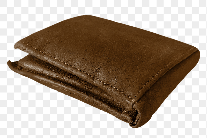 Png brown leather wallet sticker, | Free PNG - rawpixel