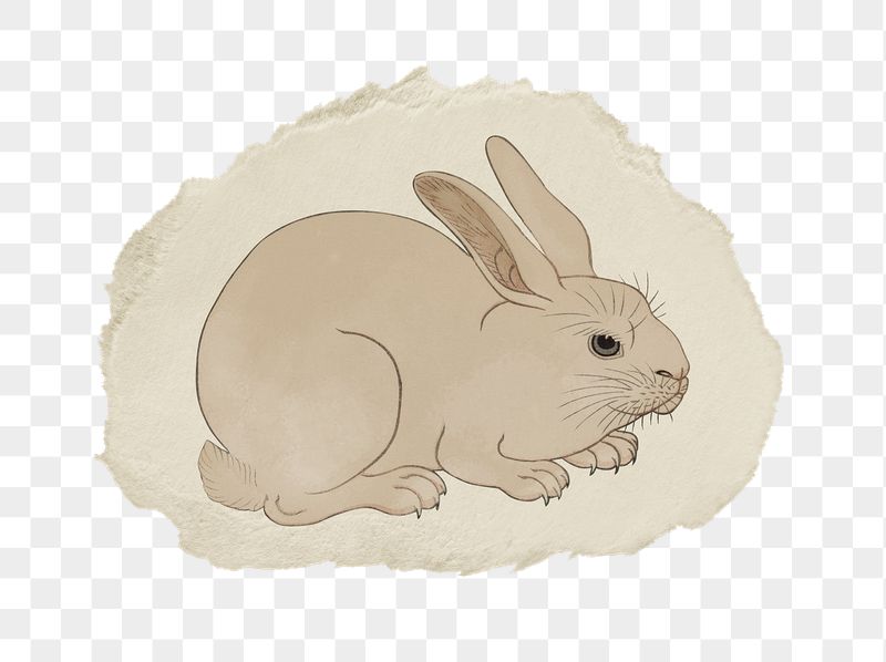 Png bunny sticker, japanese vintage | Free PNG - rawpixel