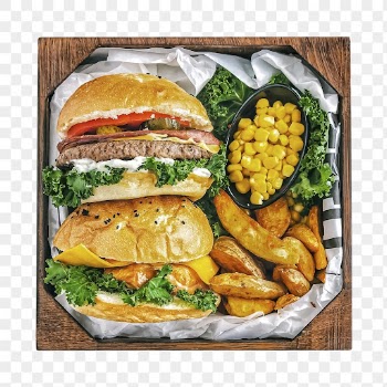 Png burger meal sticker, food | Free PNG - rawpixel