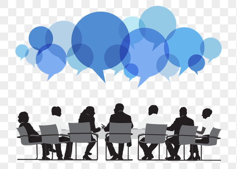 PNG business meeting sticker, silhouette | Free PNG - rawpixel