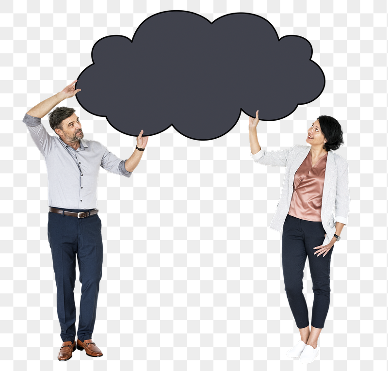 Png Business partners holding up cloud, | Free PNG - rawpixel