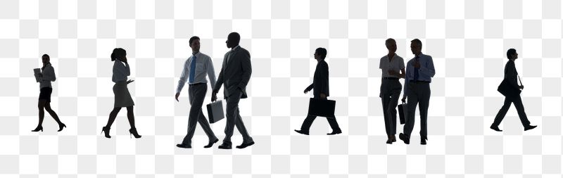 Png business people walking silhouette | Free PNG - rawpixel