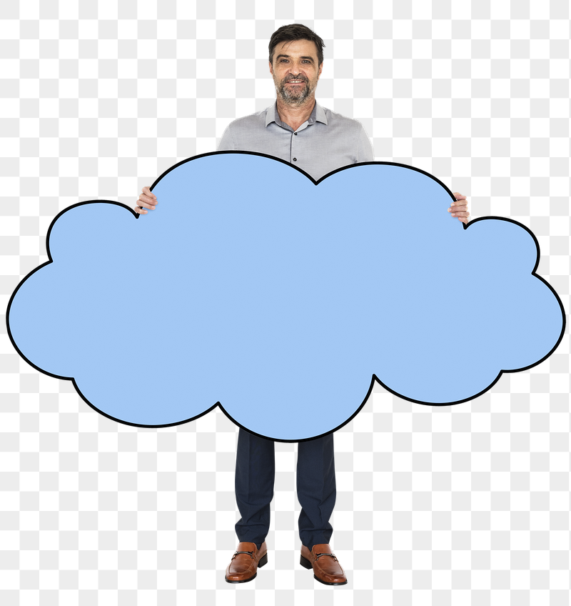 Png Businessman holding blank cloud, | Free PNG - rawpixel