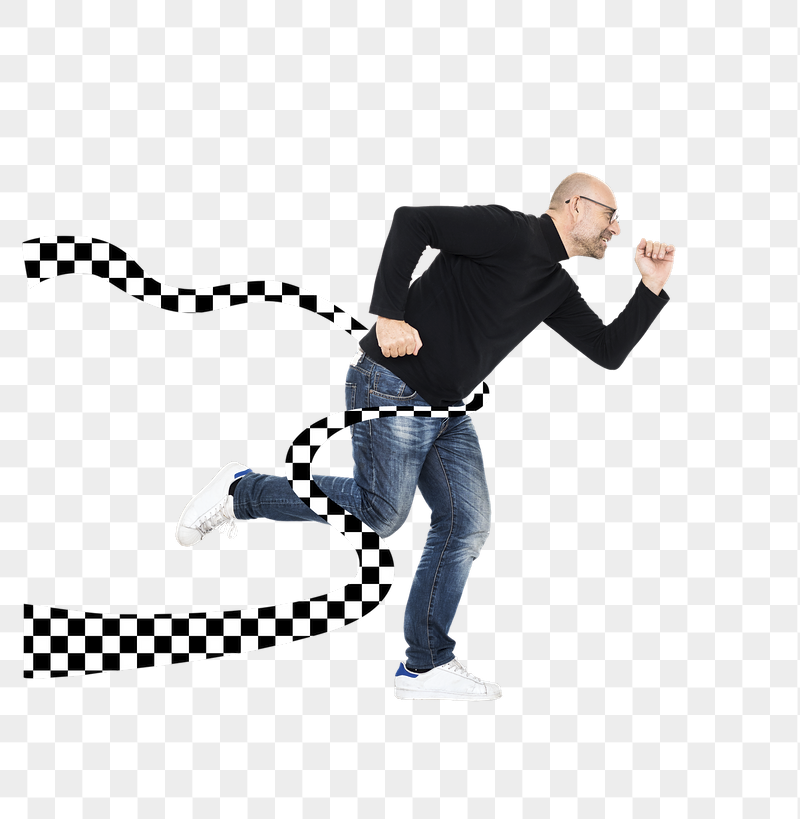 Png Businessman running through the finish | Free PNG - rawpixel