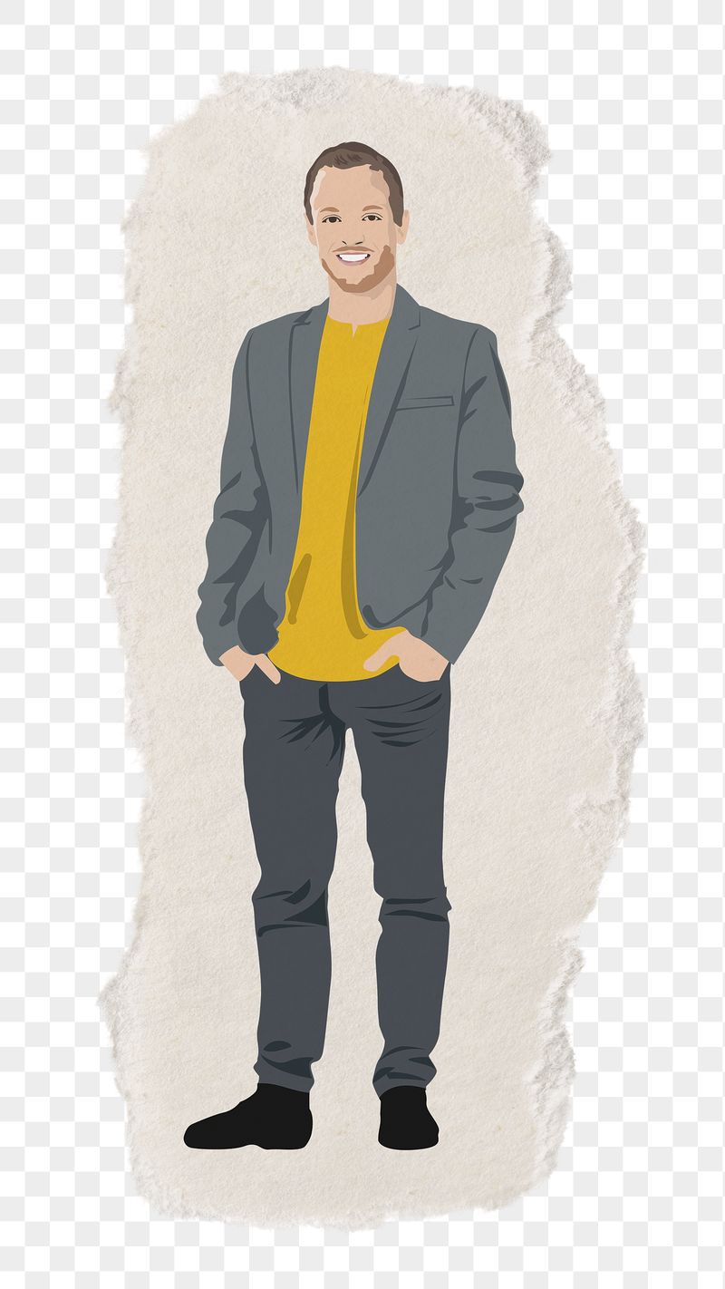 PNG businessman sticker, full length | Free PNG - rawpixel