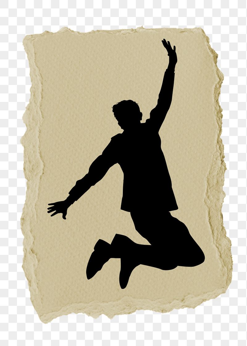 PNG businessman sticker, jumping silhouette, | Free PNG - rawpixel