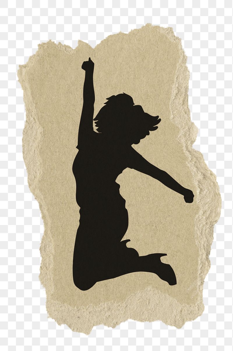 PNG businesswoman collage element, jumping | Free PNG - rawpixel