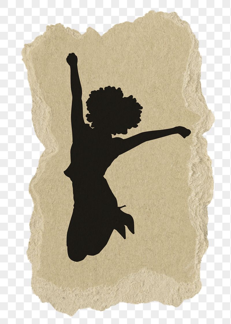 PNG businesswoman collage element, jumping | Free PNG - rawpixel
