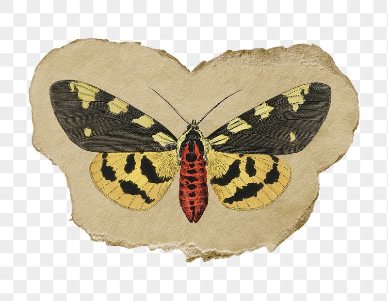 Png butterfly sticker, vintage insect | Free PNG - rawpixel