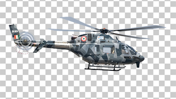PNG Camouflaged Military Helicopter in Flight