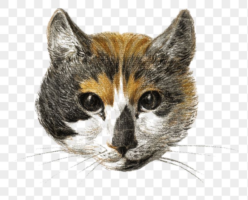 Png cat's head sticker, Jean | Free PNG - rawpixel