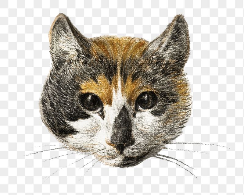 Png cat's head sticker, Jean | Free PNG - rawpixel
