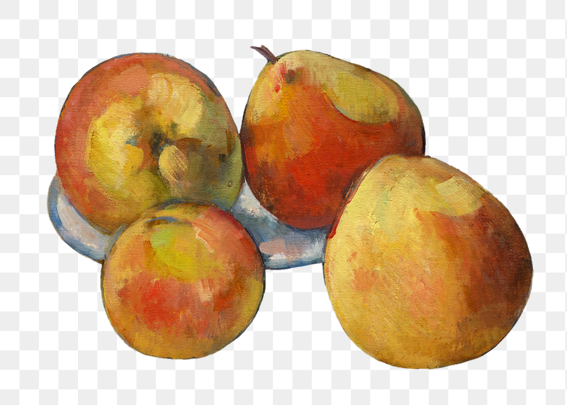 Png Cezanne&rsquo;s Apples  sticker, | Free PNG Illustration - rawpixel