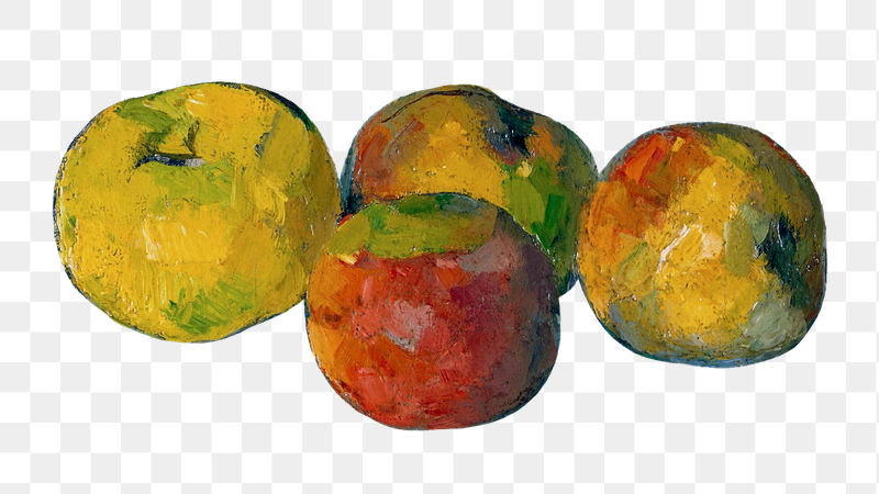 Png Cezanne&rsquo;s Apples sticker, still | Free PNG Illustration - rawpixel